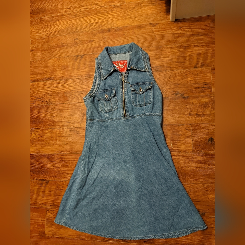 Cute vintage denim mini dress